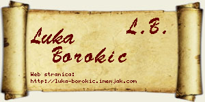 Luka Borokić vizit kartica